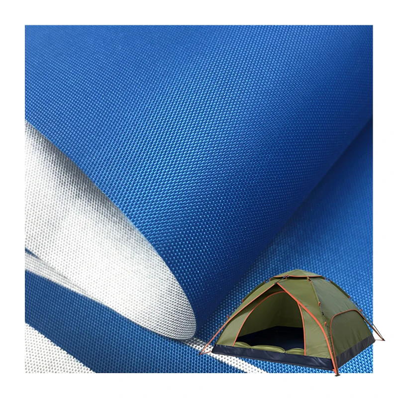 600D Ripstop Twill 100 Percent Polyester Oxford Fabric Waterproof Silver Coated