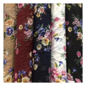 75D Printed Ultra Light Water Resistant Polyester Chiffon Fabric for Girls Garment and Lining