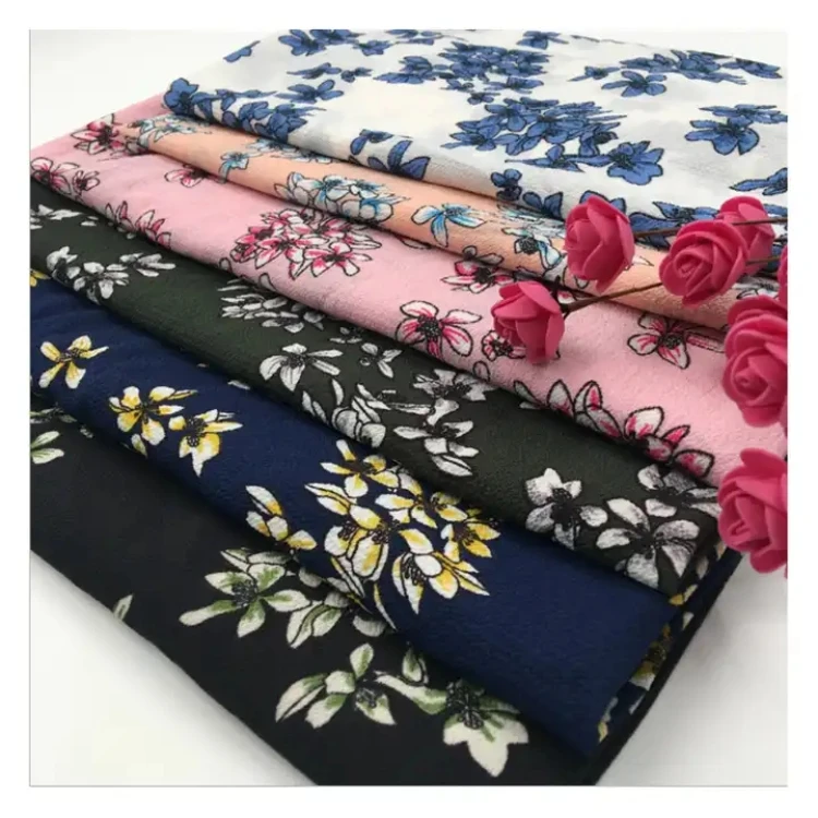 75D Printed Ultra Light Water Resistant Polyester Chiffon Fabric for Girls Garment and Lining - Image 5