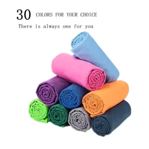 80 Percent Polyester 20 Percent Polyamide Compressed Microfiber Suede Beach Towel Custom Logo Carry Bag 30 Colors Eco Friendly Quick Dry