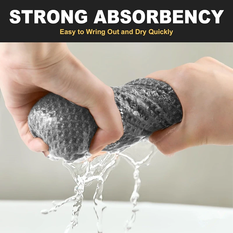80 Percent Polyester 20 Percent Polyamide Microfiber Kitchen Dish Towel Set Quick-Dry Absorbent Waffle Weave Cleaning Towels - Image 4