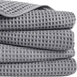 80 Percent Recycled Polyester 20 Percent Nylon 350g Microfiber Waffle Towel Quick-Dry Antimicrobial