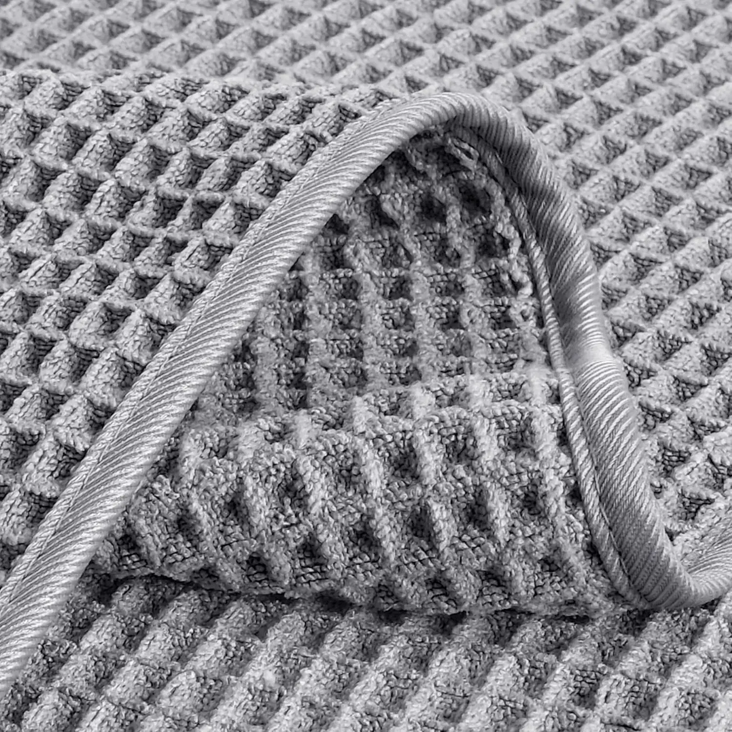 80 Percent Recycled Polyester 20 Percent Nylon 350g Microfiber Waffle Towel Quick-Dry Antimicrobial - Image 2
