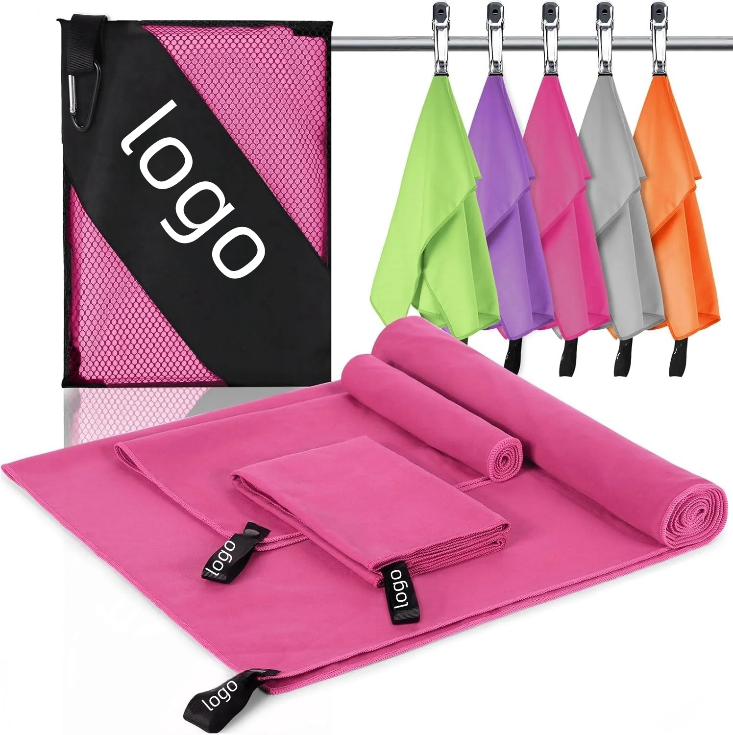 Antimicrobial Microfiber Fitness Towel Quick Dry Absorbent Yoga Gym Beach