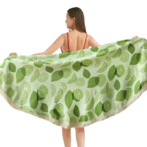 Antimicrobial Microfiber Round Beach Towel Quick-Dry Skin-Friendly Large Multi-Purpose