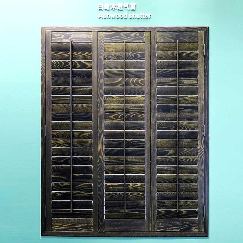 Ashwood Built-In Shutter Natural Wood Everyday Use