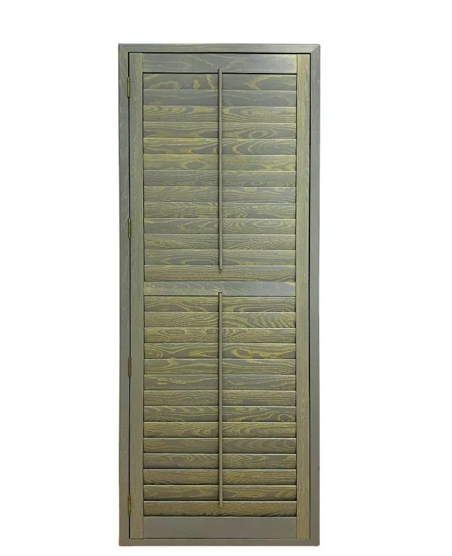 Ashwood Horizontal Shutter Daily Use Darker Color Distinct Wood Grain Pattern