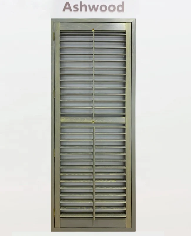 Ashwood Horizontal Shutter Daily Use Darker Color Distinct Wood Grain Pattern - Image 2