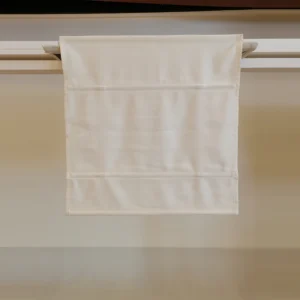 Blackout Fabric Roman Shade Built-In Magnetic Blinds Vertical Pattern Pinhole Black
