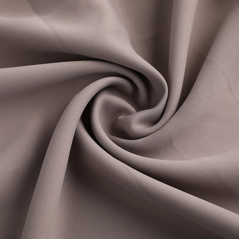 Blackout Twill Curtain Fabric 100 Percent Polyester Flame Retardant Black Yarn Woven - Image 3