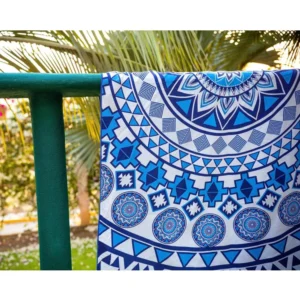Bohemian Large Rectangle Beach Towel Custom Square Mesh Bag Printed Logo Summer