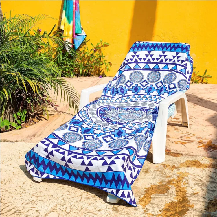 Bohemian Large Rectangle Beach Towel Custom Square Mesh Bag Printed Logo Summer - Image 3