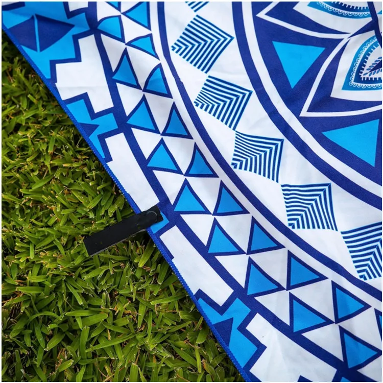 Bohemian Large Rectangle Beach Towel Custom Square Mesh Bag Printed Logo Summer - Image 5