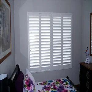Certified PVC Louver Window Parts Shutter Decorated Horizontal Apartment Paint Stain 2 Years Built-in Plain