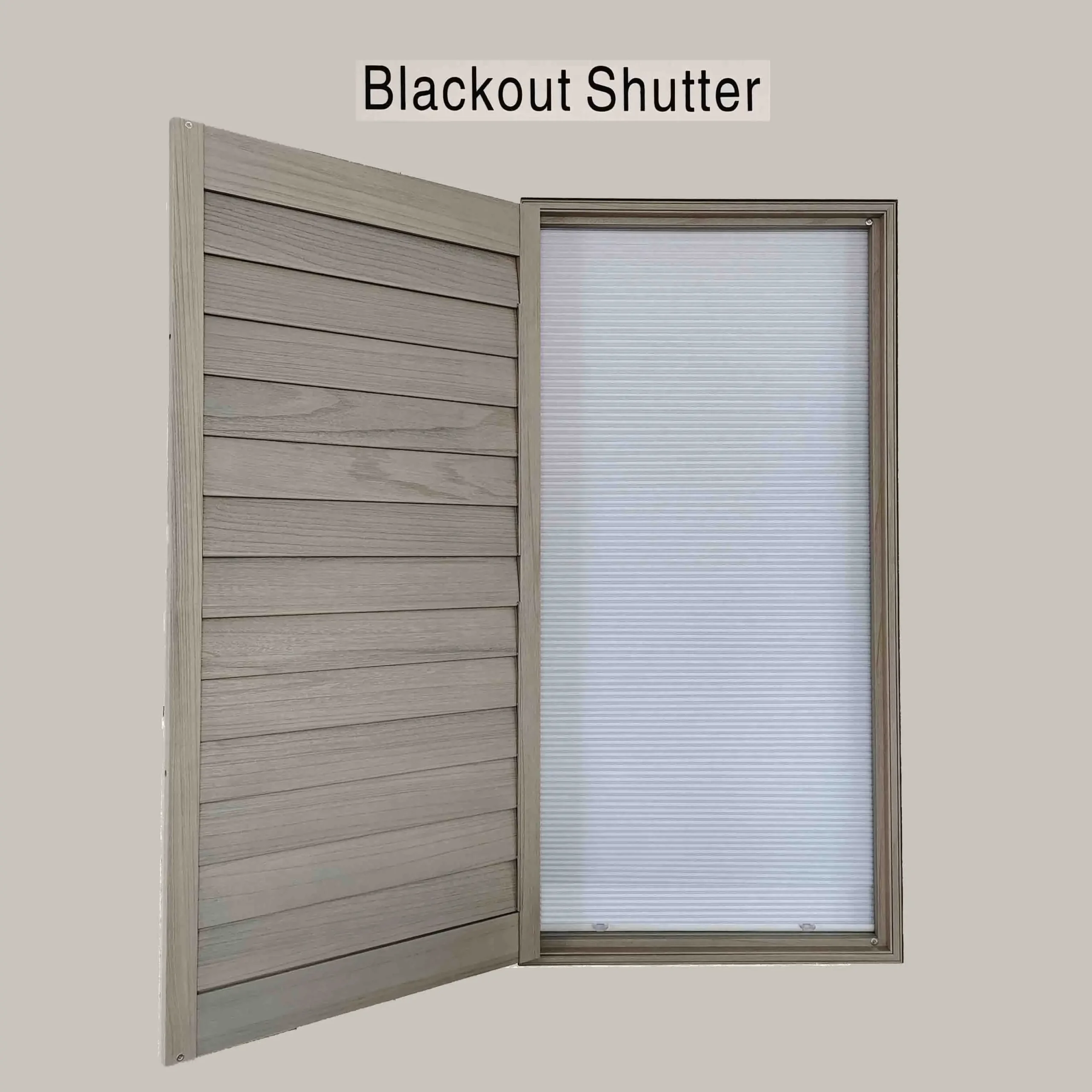 Combination Blackout Shutter with Built-in Honeycomb Blind 100 Percent Light Blocking - Image 3