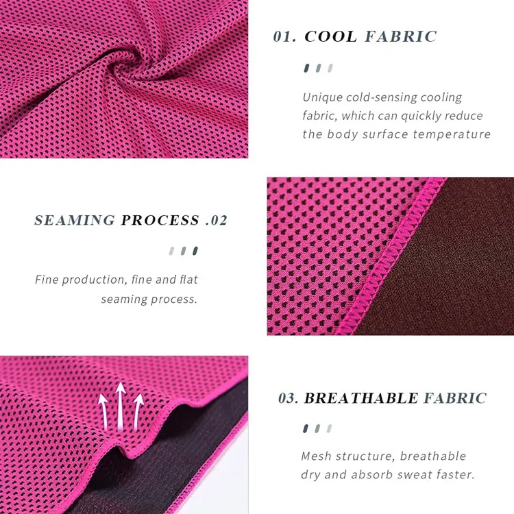 Cooling Towel Soft Breathable Lightweight Microfiber Instant Cooling Quick Dry - Image 3
