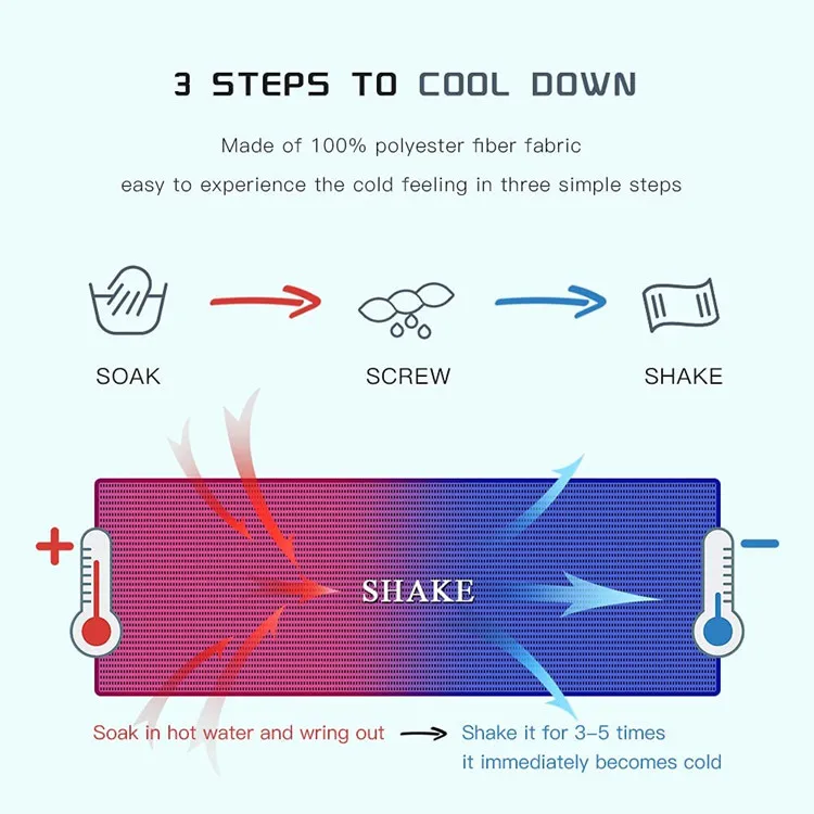 Cooling Towel Soft Breathable Lightweight Microfiber Instant Cooling Quick Dry - Image 5