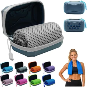 Cooling Towel with Storage Box Compressed Lightweight Quick-Dry Neck Towel for Sports Outdoors Fitness Hot Summer