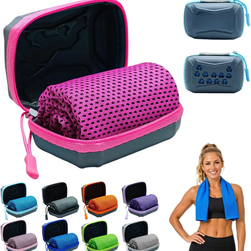Cooling Towel with Storage Box Compressed Lightweight Quick-Dry Neck Towel for Sports Outdoors Fitness Hot Summer - Image 2