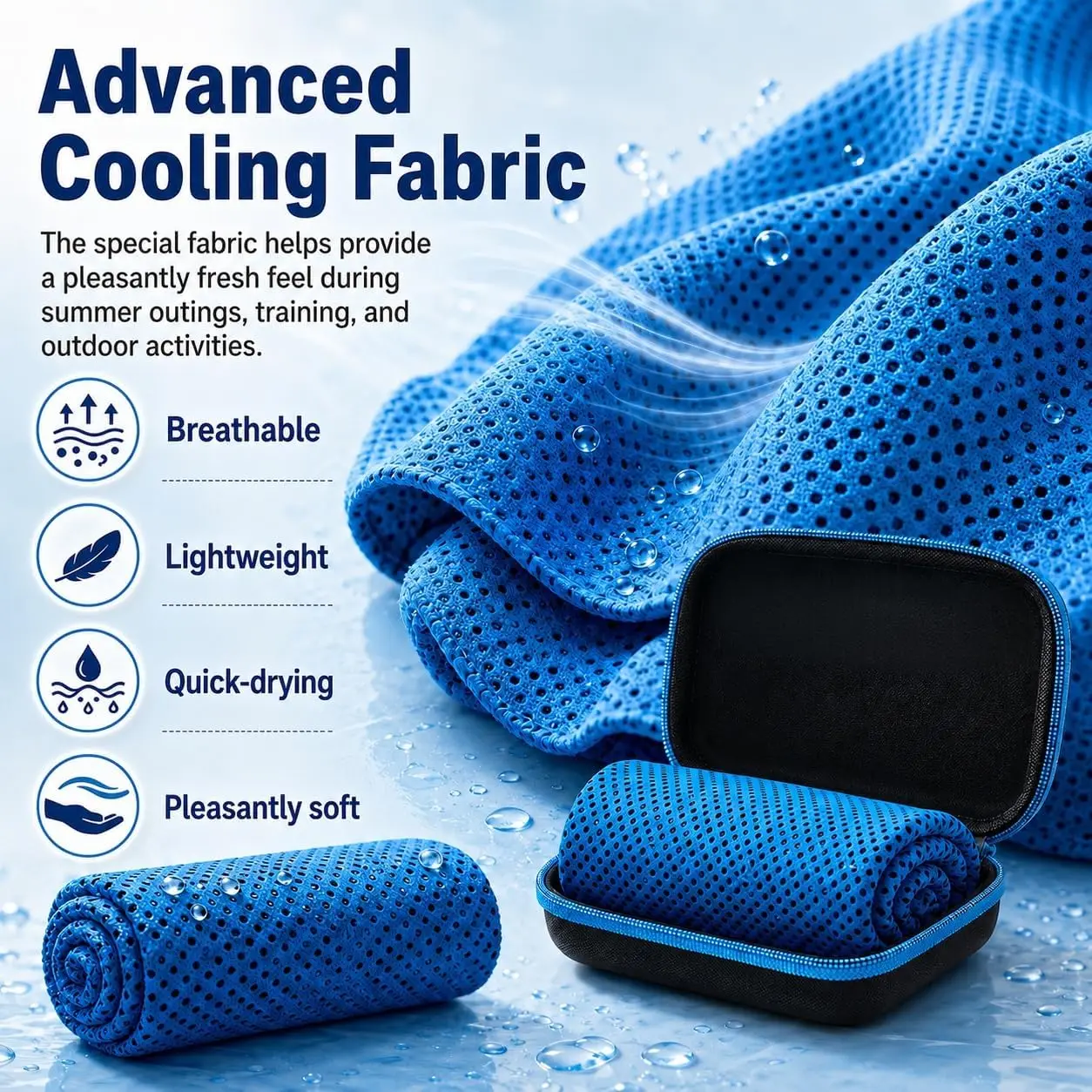 Cooling Towel with Storage Box Compressed Lightweight Quick-Dry Neck Towel for Sports Outdoors Fitness Hot Summer - Image 5