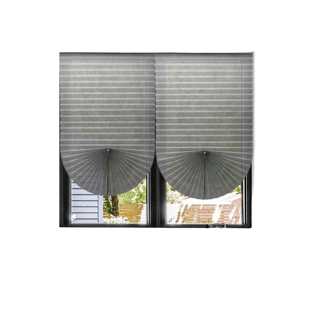 Cordless Pleated Blinds Built-in Paper Shade UV Blocking French Window Shades - Image 3