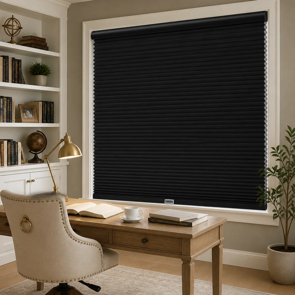 Cordless Polyester Honeycomb Blinds Full Blackout 25mm Cell Thermal Anti-UV