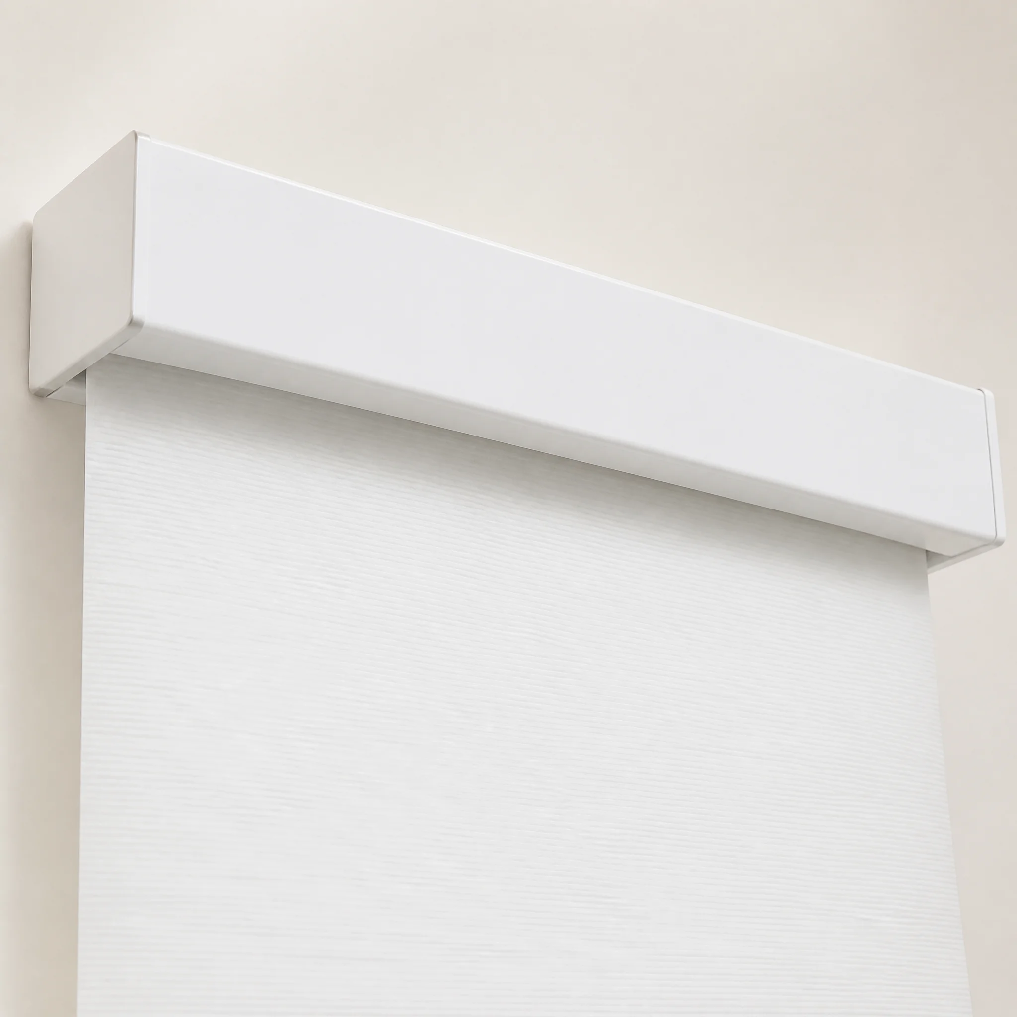 Cordless Roller Shades Semi-Blackout White Fabric Custom Size Cassette Headrail - Image 4