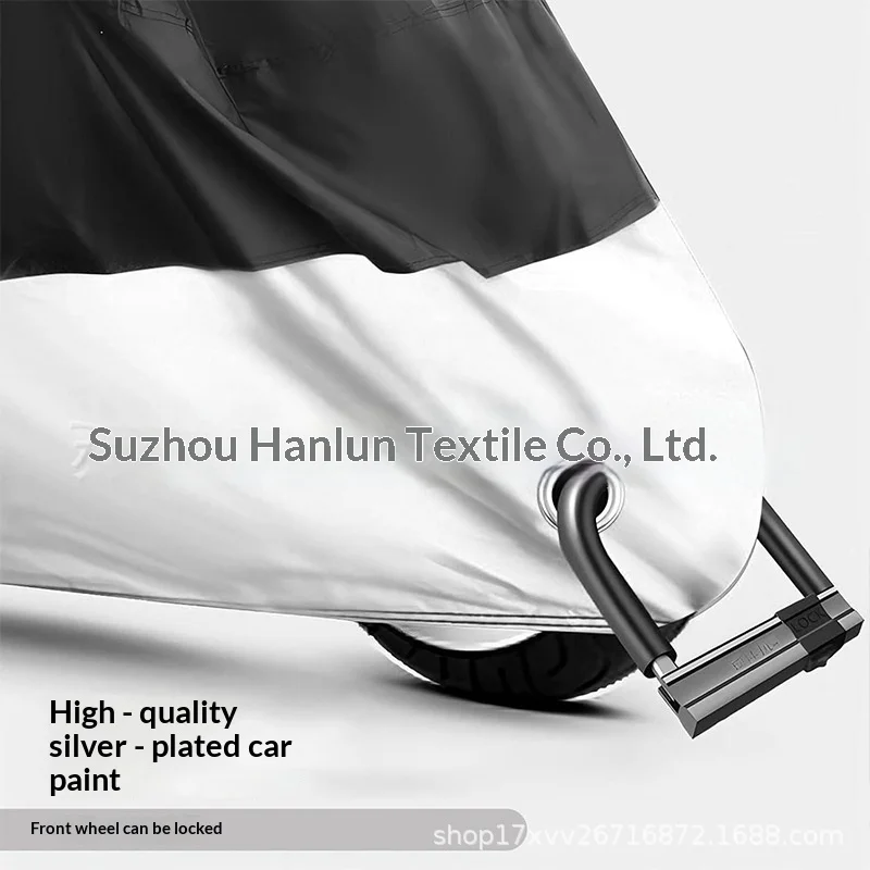 Cross-Border Motorcycle E-Bike Cover Thickened Four-Season Oxford Cloth Silver-Coated Waterproof - Image 4