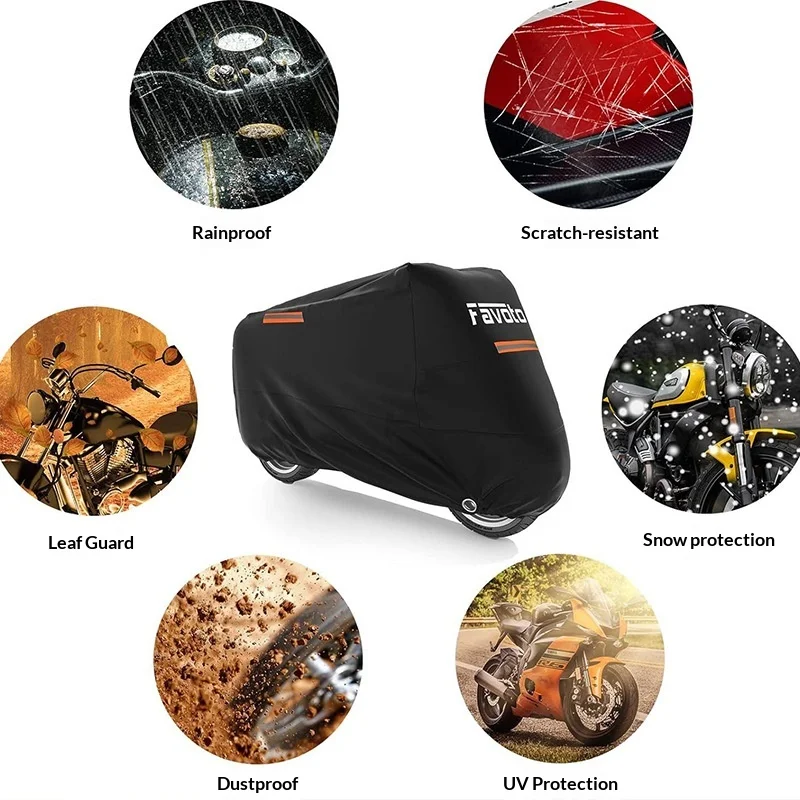 Cross-Border Motorcycle E-Bike Cover Thickened Four-Season Oxford Cloth Silver-Coated Waterproof - Image 5