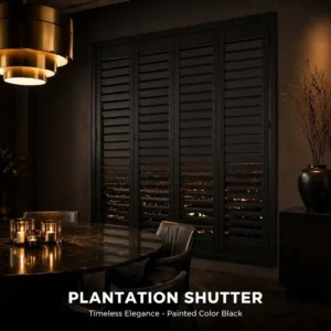 Custom Built-in Plantation Shutter Paulownia Painted 89mm Louver Butterfly Hinge Z Frame UV Blocking OEM Wholesale