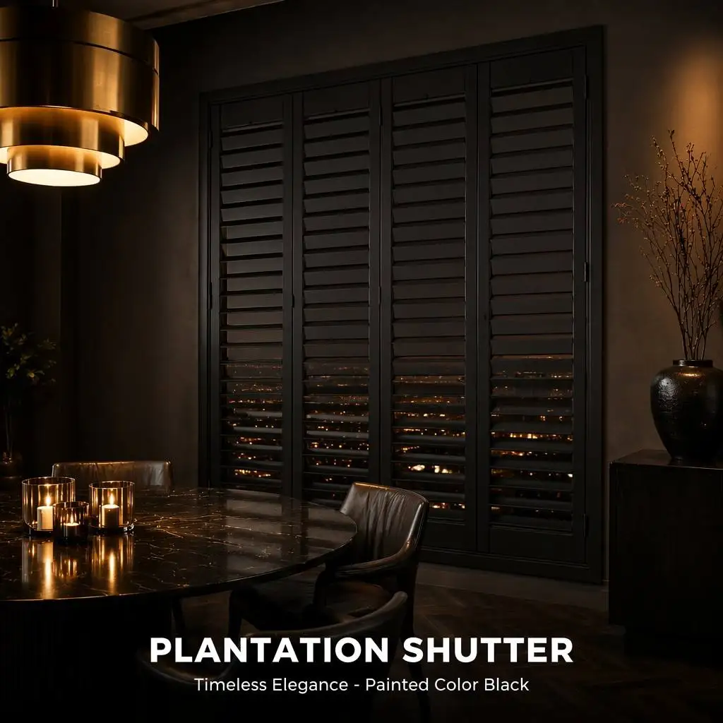 Custom Built-in Plantation Shutter Paulownia Painted 89mm Louver Butterfly Hinge Z Frame UV Blocking OEM Wholesale
