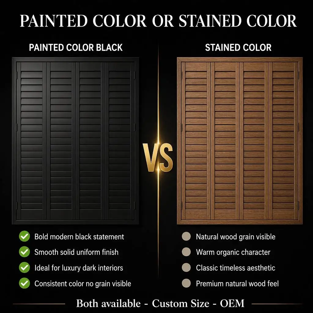 Custom Built-in Plantation Shutter Paulownia Painted 89mm Louver Butterfly Hinge Z Frame UV Blocking OEM Wholesale - Image 6