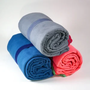 Custom Child Portable Microfiber Beach Towel Quick Dry Square Rectangle Elastic Strap Sports Pattern Lightweight