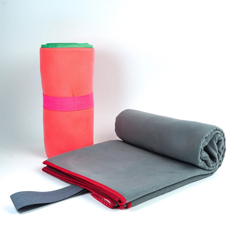Custom Child Portable Microfiber Beach Towel Quick Dry Square Rectangle Elastic Strap Sports Pattern Lightweight - Image 3