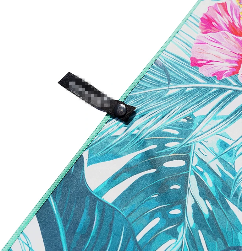 Custom Compressed Woven Microfiber Square Beach Towel Quick Dry Double Sided Printed Sports Pattern Light Weight Water - Image 2