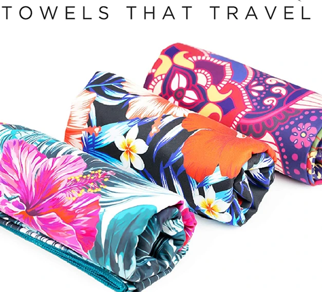 Custom Compressed Woven Microfiber Square Beach Towel Quick Dry Double Sided Printed Sports Pattern Light Weight Water - Image 4
