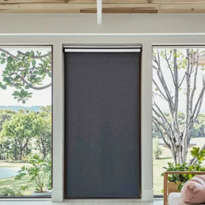 Custom Cordless Coastal Blind Built-In Pinhole Installation UV Blocking