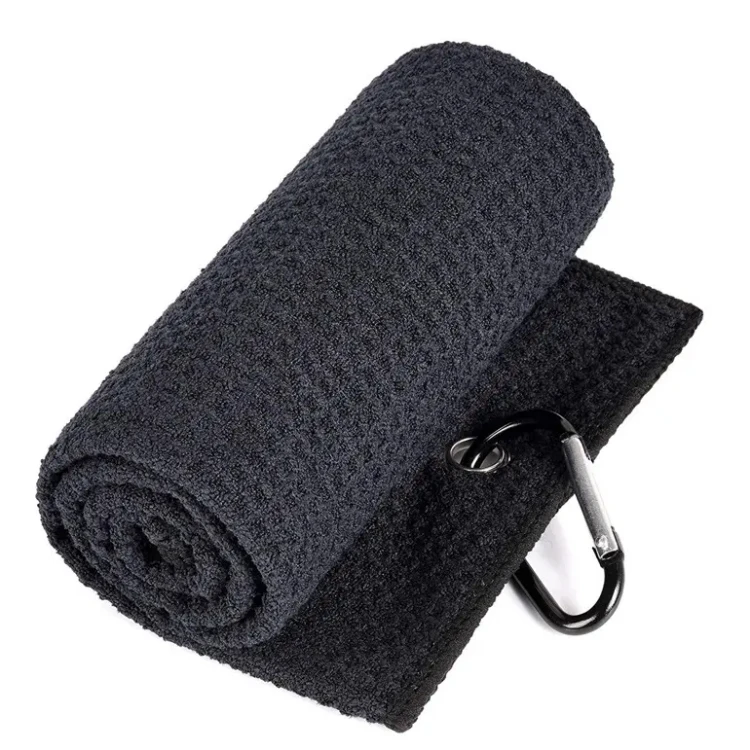 Custom Design Eco-Friendly Microfiber Quick-Dry Magnetic Golf Towel Waffle Weave Logo Gift - Image 4