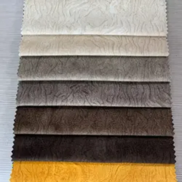 Custom Designed Brown Pleated Embossed 100 Percent Polyester Curtain Fabric - Image 3