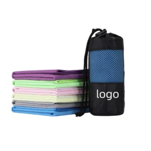 Custom Designed Outdoor Quick-Dry Microfiber Sports Towel Eco-Friendly Lightweight Compressed Fitted Mesh Bag