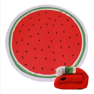 Custom Digital Print Round Beach Towel Blanket Quick Dry Summer Tassel Yoga Mat