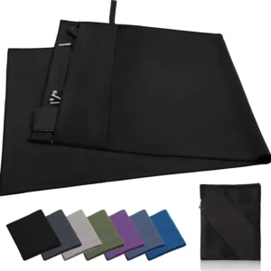 Custom Fitness Woven Microfiber Sport Towel Quick-Dry Antibacterial Lightweight Sweat Absorbent Instantly Cooling Solid Color