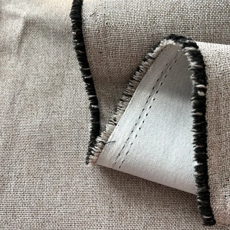 Custom High Quality 100 Percent Polyester Imitation Linen Backout Curtain Fabric Roller Blinds Plain Woven Breathable for Hotels - Image 3