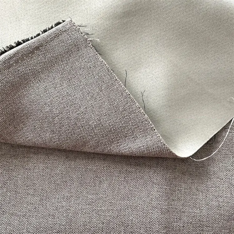 Custom High Quality 100 Percent Polyester Imitation Linen Backout Curtain Fabric Roller Blinds Plain Woven Breathable for Hotels - Image 4
