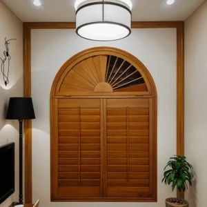 Custom High Quality Modern Wooden Horizontal Plantation Shutters Eco-Friendly Outdoor