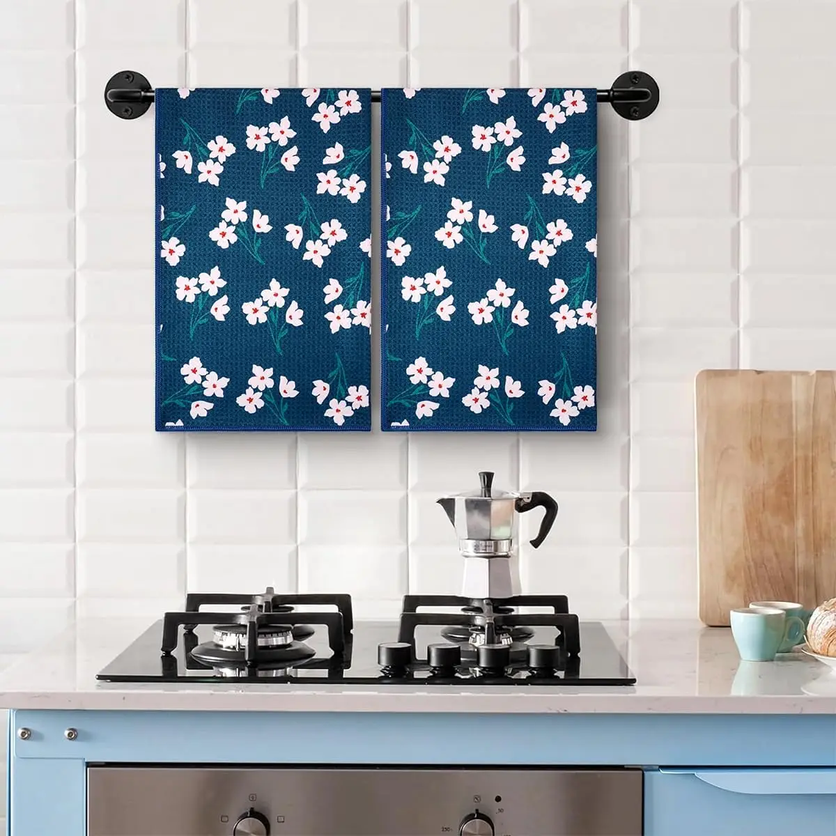 Custom High Quality Sustainable Woven Microfiber Waffle Dish Towel Quick Dry Eco-Friendly Kitchen Tea Towel Customized Color - Image 5