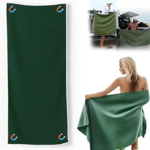 Custom Logo Absorbent Microfiber Quick-Dry Beach Towels with Magnet Corners