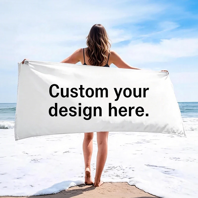 Custom Logo Eco-Friendly Antibacterial Luxury Microfiber Towel Quick Dry Sand Free