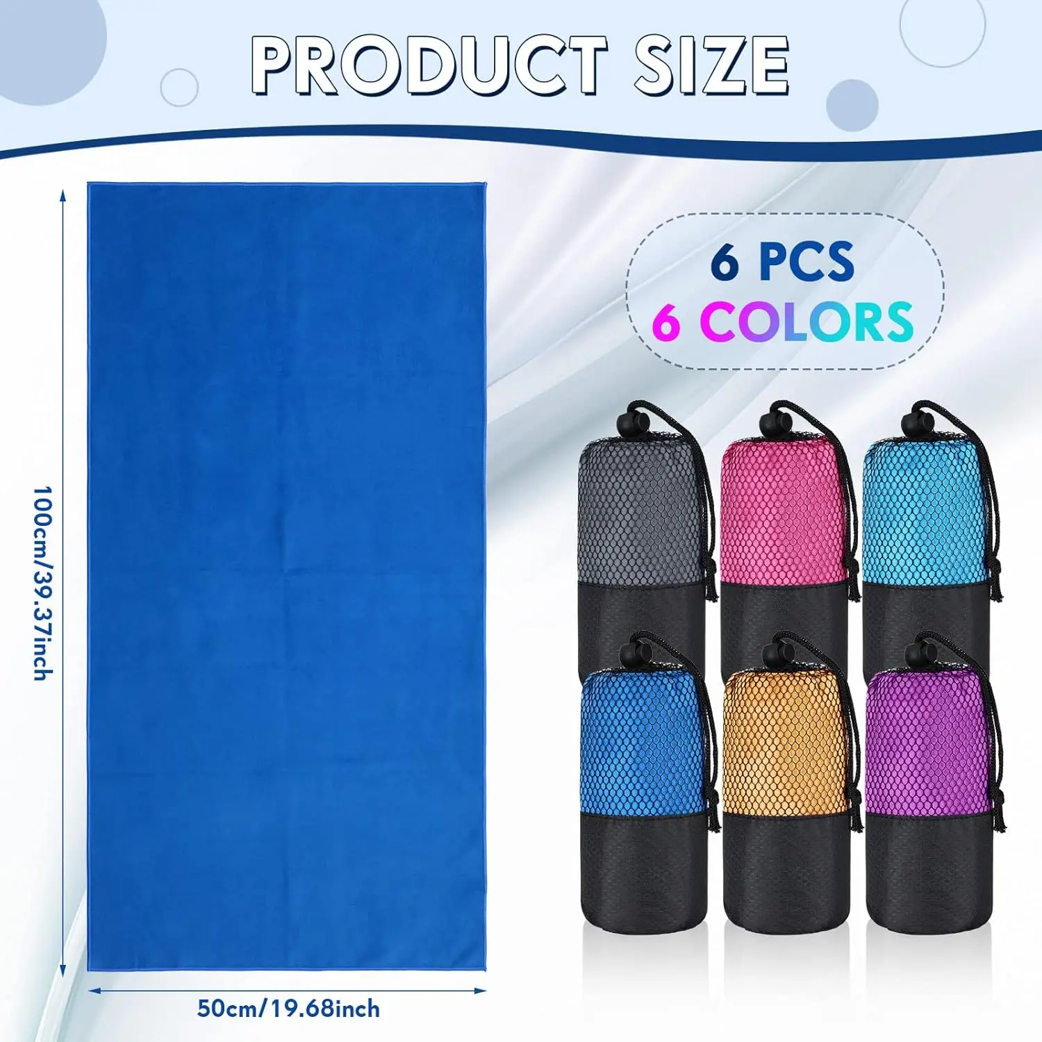 Custom Logo Large Microfiber Beach Towel Sand Free Antimicrobial Soft Summer - Image 2