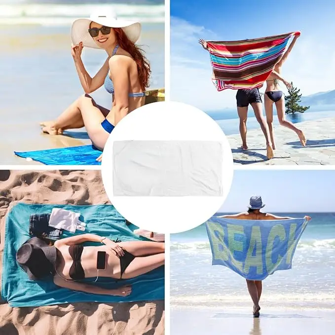 Custom Logo Microfiber Beach Towel Quick Dry Sand Free Lightweight Personalized Print - Image 5
